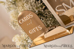 TABLE DECOR SIGNS Guestbook & Cards Gifts Signs Acrylic Arch Cards And Gifts Sign, Gold Mirror Acrylic Sign, Golden Plexi Guestbook Sign, Luxury Wedding Table Decor, Wedding Signage Golden Mirror Cards Sign 10