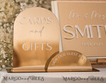 TABLE DECOR SIGNS Guestbook & Cards Gifts Signs Acrylic Arch Cards And Gifts Sign, Gold Mirror Acrylic Sign, Golden Plexi Guestbook Sign, Luxury Wedding Table Decor, Wedding Signage Golden Mirror Cards Sign 10