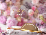 TABLE DECOR SIGNS Guestbook & Cards Gifts Signs Golden Acrylic gifts & cards signs with stand, blush pink Velvet and gold guestbook Sign, Golden Plexi gifts & cards signs, Luxury Wedding guestbook Decor Centerpieces16