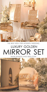 TABLE DECOR SIGNS Guestbook & Cards Gifts Signs Acrylic Arch Cards And Well Wishes Sign, Golden Acrylic Sign, Gold Plexi Sign, Luxury Wedding Table Decor, Custom Wedding Signage Golden Mirror Cards Sign   10
