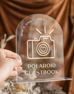 TABLE DECOR SIGNS Guestbook & Cards Gifts Signs Transparent Acrylic sign Our guestbook Sign, Half Arch Beige Ombre Acrylic Gold Guestbook Sign, Nude Gold Plexi Sign Our guestbook, Taupe Luxury Wedding Table Decor, Wedding Signage Golden Mirror Guestbook Sign with stand3