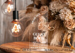 TABLE DECOR SIGNS Guestbook & Cards Gifts Signs Transparent Acrylic sign Our guestbook Sign, Half Arch Beige Ombre Acrylic Gold Guestbook Sign, Nude Gold Plexi Sign Our guestbook, Taupe Luxury Wedding Table Decor, Wedding Signage Golden Mirror Guestbook Sign with stand18