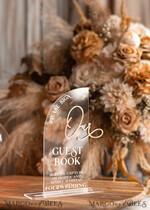 TABLE DECOR SIGNS Guestbook & Cards Gifts Signs Transparent Acrylic sign Our guestbook Sign, Half Arch Beige Ombre Acrylic Gold Guestbook Sign, Nude Gold Plexi Sign Our guestbook, Taupe Luxury Wedding Table Decor, Wedding Signage Golden Mirror Guestbook Sign with stand18