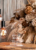 TABLE DECOR SIGNS Guestbook & Cards Gifts Signs Transparent Acrylic sign Our guestbook Sign, Half Arch Beige Ombre Acrylic Gold Guestbook Sign, Nude Gold Plexi Sign Our guestbook, Taupe Luxury Wedding Table Decor, Wedding Signage Golden Mirror Guestbook Sign with stand18
