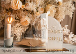 TABLE DECOR SIGNS Guestbook & Cards Gifts Signs Golden Acrylic gifts & cards signs with stand, Ivory Velvet and gold guestbook Sign, Golden Plexi gifts & cards signs, Luxury Wedding guestbook Decor Centerpieces9