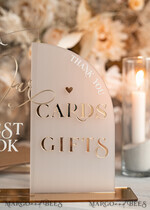 TABLE DECOR SIGNS Guestbook & Cards Gifts Signs Golden Acrylic gifts & cards signs with stand, Ivory Velvet and gold guestbook Sign, Golden Plexi gifts & cards signs, Luxury Wedding guestbook Decor Centerpieces9