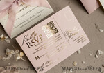 WEDDING INVITATIONS embossed invites  Bespoke Embossed Blind Blus Pink Gold Wedding Invitation, Golden Nude deboss Floral Wedding Invitation, Modern Garden Debossed Invitation suite, Cotton paper wedding invitation suite, Wedding Invitations golden18