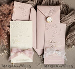 WEDDING INVITATIONS embossed invites  Bespoke Embossed Blind Blus Pink Gold Wedding Invitation, Golden Nude deboss Floral Wedding Invitation, Modern Garden Debossed Invitation suite, Cotton paper wedding invitation suite, Wedding Invitations golden18