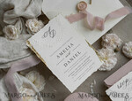 WEDDING INVITATIONS embossed invites  Fine Art Embossed Blind Ivory Gold Wedding Invitation, Golden deboss Floral Wedding Invitation, Boho Ecru Debossed Invitation suite,  Cotton paper wedding invitation suite with mirror heart20