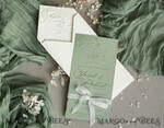 WEDDING INVITATIONS embossed invites  Bespoke Embossed Blind Sage green Gold Wedding Invitation, Golden greenery deboss  Floral Wedding Invitation, Modern Garden Debossed Invitation suite,  Cotton paper wedding invitation suite, Wedding Invitations golden23