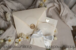 WEDDING INVITATIONS embossed invites  Fine Art Embossed Blind Ivory Gold Wedding Invitation, Golden deboss Floral Wedding Invitation, Boho Ecru Debossed Invitation suite,  Cotton paper wedding invitation suite with mirror heart27