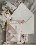 WEDDING INVITATIONS embossed invites  Fine Art Embossed Blind Ivory Gold Wedding Invitation, Golden deboss Floral Wedding Invitation, Boho Ecru Debossed Invitation suite,  Cotton paper wedding invitation suite with mirror heart15