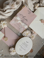 WEDDING INVITATIONS embossed invites  Fine Art Embossed Blind Ivory Gold Wedding Invitation, Golden deboss Floral Wedding Invitation, Boho Ecru Debossed Invitation suite,  Cotton paper wedding invitation suite with mirror heart15