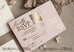 WEDDING INVITATIONS embossed invites  Bespoke Embossed Blind Blus Pink Gold Wedding Invitation, Golden Nude deboss Floral Wedding Invitation, Modern Garden Debossed Invitation suite, Cotton paper wedding invitation suite, Wedding Invitations golden22