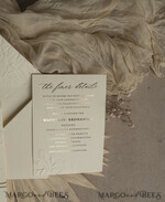 WEDDING INVITATIONS embossed invites  Fine Art Embossed  Blind Ivory Gold Wedding Invitation, Golden deboss Roses Floral Wedding Invitation, Boho Ecru Debossed Invitation suite,  Gold Foil wedding invitation suite,  Wedding Invitations golden17