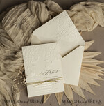 WEDDING INVITATIONS embossed invites  Fine Art Embossed  Blind Ivory Gold Wedding Invitation, Golden deboss Roses Floral Wedding Invitation, Boho Ecru Debossed Invitation suite,  Gold Foil wedding invitation suite,  Wedding Invitations golden17