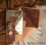 WEDDING INVITATIONS plexi acrylic mirror Fall Mirror gold Wedding Invitations, Elegant Terracotta Wedding Cards, Burnt orange Acrylic  Wedding Invites, Mirror Gold Plexi Wedding Invitation Suite35