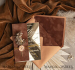 WEDDING INVITATIONS plexi acrylic mirror Fall Mirror gold Wedding Invitations, Elegant Terracotta Wedding Cards, Burnt orange Acrylic  Wedding Invites, Mirror Gold Plexi Wedding Invitation Suite35