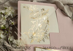 HOCHZEITS EINLADUNGEN 3-fach gefaltete Hochzeitseinladungen 3-fach Luxus Salbeigrün Spiegelgold Hochzeitskarten, elegante Gartenhochzeitskarten, glamouröse Acryl-Monogramm-Hochzeitseinladungen, Spiegelplexi florale Hochzeitsinvitation Suite.33