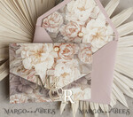 HOCHZEITS EINLADUNGEN 3-fach gefaltete Hochzeitseinladungen 3-fach Luxus Blush Pink Spiegel Gold Hochzeitseinladungen, elegante Nude Hochzeitseinladungen, Glamour Acryl Monogramm Hochzeitseinladungen, Spiegel Plexi Hochzeitseinladungsset32