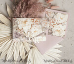 HOCHZEITS EINLADUNGEN 3-fach gefaltete Hochzeitseinladungen 3-fach Luxus Blush Pink Spiegel Gold Hochzeitseinladungen, elegante Nude Hochzeitseinladungen, Glamour Acryl Monogramm Hochzeitseinladungen, Spiegel Plexi Hochzeitseinladungsset32