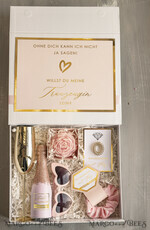 Brautjungfer/Trauzeuge Box Trauzeugin Geschenk Fragen Box XXL Trauzeugin Geschenk Fragen Box, Brautjungfer Trauzeuge, Möchtest Du meine Trauzeugin sein Box, Geschenkschachtel, Trauzeuge Fragen9