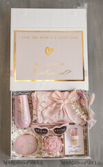 BRIDESMAID/BEST MAN BOX bridesmaid proposal box Personalized Bridesmaid Proposal Box with Robe, Complete Maid of Honour Box, Blush Will You Be My Bridesmaid box set12