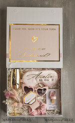 BRIDESMAID/BEST MAN BOX bridesmaid proposal box Personalized Bridesmaid Proposal Box with Robe, Complete Maid of Honour Box, Blush Will You Be My Bridesmaid box set9