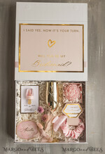 BRIDESMAID/BEST MAN BOX bridesmaid proposal box Personalized Bridesmaid Proposal Box with Robe, Complete Maid of Honour Box, Blush Will You Be My Bridesmaid box set10