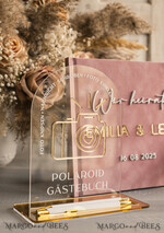 WEDDING GUEST BOOKS Hochzeitsgästebuch Hochzeitsfoto-Gästebuch Polaroid Gold Acrylic Hochzeitsgästebuch Personalisiert Schilderset Samtweißes Sofort-Fotobuch Boho Elegant Instax Hochzeitsfoto-Gästebuch19
