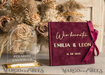 WEDDING GUEST BOOKS Hochzeitsgästebuch Hochzeitsfoto-Gästebuch Polaroid Gold Acrylic Hochzeitsgästebuch Personalisiert Schilderset Samtweißes Sofort-Fotobuch Boho Elegant Instax Hochzeitsfoto-Gästebuch16