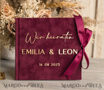 WEDDING GUEST BOOKS Hochzeitsgästebuch Hochzeitsfoto-Gästebuch Polaroid Gold Acrylic Hochzeitsgästebuch Personalisiert Schilderset Samtweißes Sofort-Fotobuch Boho Elegant Instax Hochzeitsfoto-Gästebuch16