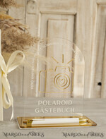 HOCHZEITS-GÄSTEBÜCHER Hochzeitsgästebuch Hochzeitsfoto-Gästebuch Polaroid Gold Acryl Hochzeitsgästebuch Personalisiertes Schilderset Samtweißes Sofort-Fotobuch Boho Elegant Instax Hochzeitsfoto-Gästebuch13