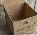 CARD BOXES hochzeitPOst Briefbox hochzeitPOst Briefbox, Spardose aus Samt für Hochzeiten, weißer Samt14