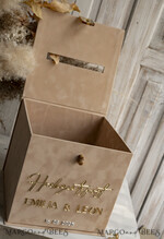 CARD BOXES hochzeitPOst Briefbox hochzeitPOst Briefbox, Spardose aus Samt für Hochzeiten, weißer Samt14