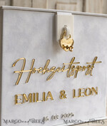CARD BOXES hochzeitPOst Briefbox hochzeitPOst Briefbox, Spardose aus Samt für Hochzeiten, weißer Samt8