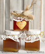HOCHZEITSGESCHENKE Gastgeschenke Hochzeit Personalisierte Gastgeschenkgläser mit Blütenhonig Gastgeschenke Hochzeit Honig, Honiggeschenkglas mit Honig, handgemachte Gastgeschenke zur Hochzeit7