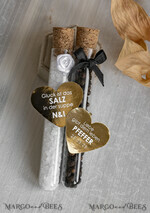 HOCHZEITSGESCHENKE Gastgeschenke Hochzeit Gastgeschenke Hochzeit, wir gehören zusammen wie Salz und Pfeffer. Gastgeschenk Pfeffer & Salz für Eure Hochzeitsgäste, Gastgeschenk Hochzeit Brautpaar Pfeffer & Salz mit Namen.8