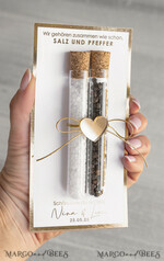 HOCHZEITSGESCHENKE Gastgeschenke Hochzeit Gastgeschenke Hochzeit, wir gehören zusammen wie Salz und Pfeffer. Gastgeschenk Pfeffer & Salz für Eure Hochzeitsgäste, Gastgeschenk Hochzeit Brautpaar Pfeffer & Salz mit Namen.10