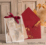 SAVE THE DATES photo vellum plexi  Maroon Gold Marble Save the Date Cards with Photo, Burgundy Vellum Save Our Dates with Photo Gold Foil Calendar Cards 15
