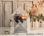 SAVE THE DATES photo vellum plexi  Callendar Clear Sage green  Gold Save the Date Cards with Photo, Plexi Clear Save Our Dates with Photo 10