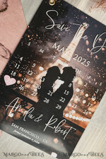SAVE THE DATES photo vellum plexi  Blush Pink Marble Gold Save the Date Cards with Photo, Plexi Clear Save Our Dates with Photo 15