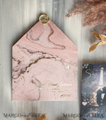 SAVE THE DATES photo vellum plexi  Blush Pink Marble Gold Save the Date Cards with Photo, Plexi Clear Save Our Dates with Photo 15