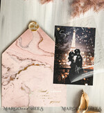 SAVE THE DATES photo vellum plexi  Blush Pink Marble Gold Save the Date Cards with Photo, Plexi Clear Save Our Dates with Photo 15
