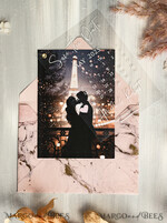 SAVE THE DATES photo vellum plexi  Blush Pink Marble Gold Save the Date Cards with Photo, Plexi Clear Save Our Dates with Photo 15