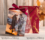 SAVE THE DATES photo vellum plexi  Callendar Clear Blush Pink Marble Gold Save the Date Cards with Photo, Plexi Clear Save Our Dates with Photo 11