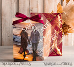 SAVE THE DATES photo vellum plexi  Callendar Clear Blush Pink Marble Gold Save the Date Cards with Photo, Plexi Clear Save Our Dates with Photo 11