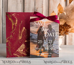 SAVE THE DATES photo vellum plexi  Callendar Clear Blush Pink Marble Gold Save the Date Cards with Photo, Plexi Clear Save Our Dates with Photo 11
