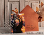 SAVE THE DATES photo vellum plexi  Callendar Clear Terracotta  Gold Save the Date Cards with Photo, Plexi Clear Save Our Dates with Photo 12