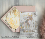 SAVE THE DATES photo vellum plexi  Pink Gold peonies Save the Date Cards with Photo, Vellum Save Our Dates with Photo Gold Foil Calendar Cards 7